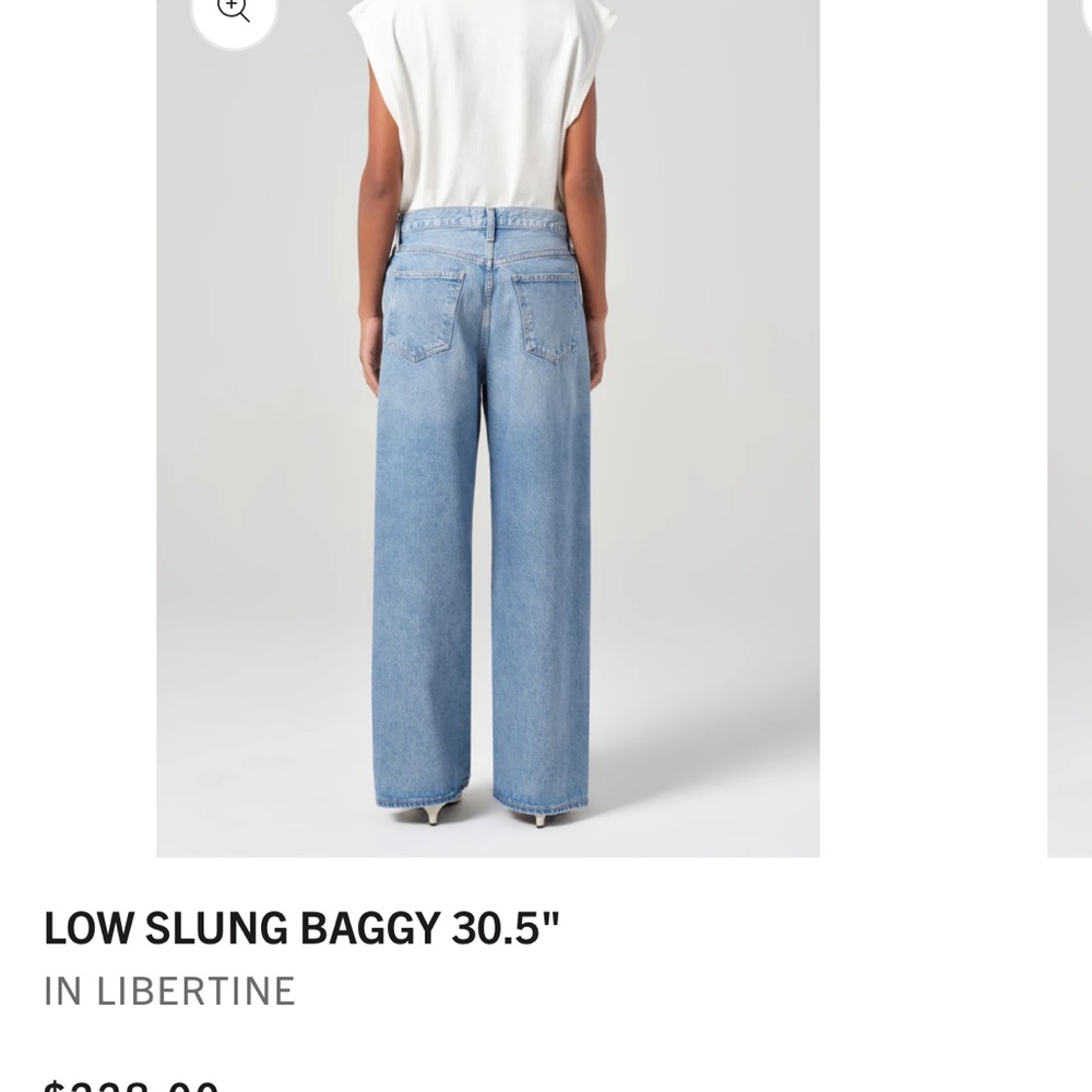 Agolde Low Slung Baggy Jeans NWT Size 28 - Picture 2 of 12